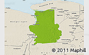 Physical Map of Calcutta, shaded relief outside