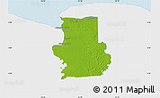 Physical Map of Calcutta, single color outside