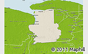 Shaded Relief Map of Calcutta, physical outside