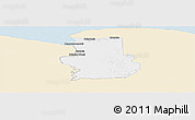 Classic Style Panoramic Map of Calcutta, single color outside