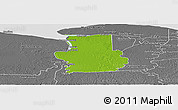 Physical Panoramic Map of Calcutta, desaturated