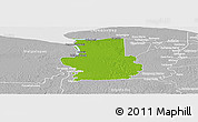 Physical Panoramic Map of Calcutta, lighten, desaturated