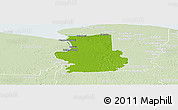 Physical Panoramic Map of Calcutta, lighten