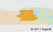 Political Panoramic Map of Calcutta, lighten