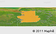 Political Panoramic Map of Calcutta, satellite outside