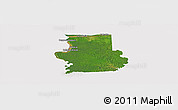 Satellite Panoramic Map of Calcutta, cropped outside