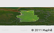 Satellite Panoramic Map of Calcutta, darken