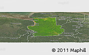 Satellite Panoramic Map of Calcutta, semi-desaturated
