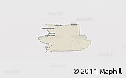 Shaded Relief Panoramic Map of Calcutta, cropped outside