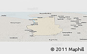 Shaded Relief Panoramic Map of Calcutta, semi-desaturated