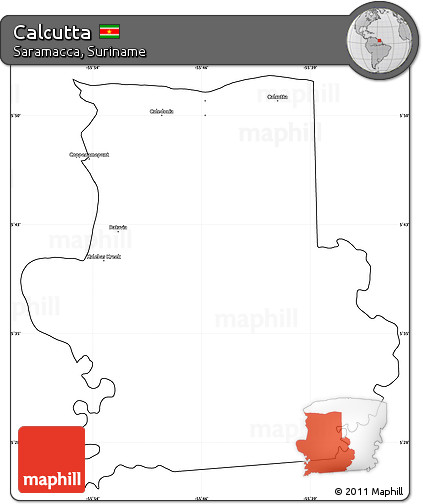Blank Simple Map of Calcutta, cropped outside