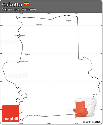 Blank Simple Map of Calcutta, cropped outside