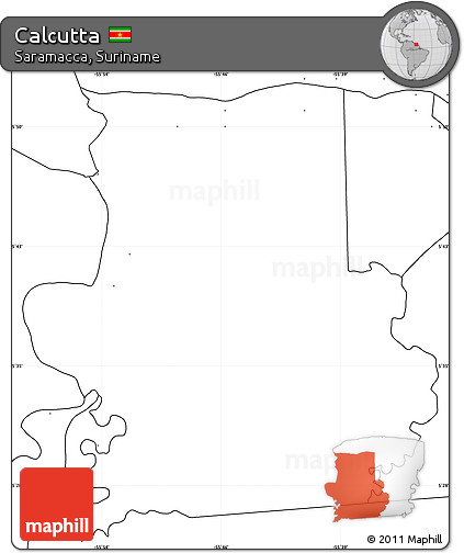Blank Simple Map of Calcutta, no labels