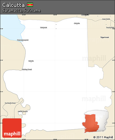 Classic Style Simple Map of Calcutta