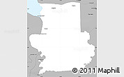 Gray Simple Map of Calcutta