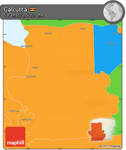Political Simple Map of Calcutta