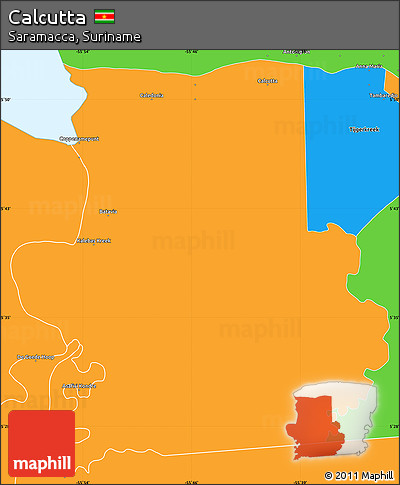 Political Simple Map of Calcutta