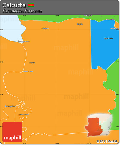 Political Simple Map of Calcutta