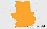 Political Simple Map of Calcutta, single color outside