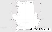 Silver Style Simple Map of Calcutta, cropped outside