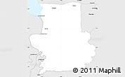 Silver Style Simple Map of Calcutta