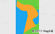 Political Simple Map of Groningen