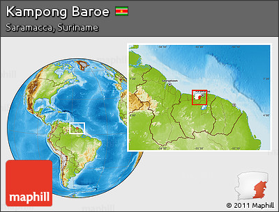 Physical Location Map of Kampong Baroe, highlighted parent region