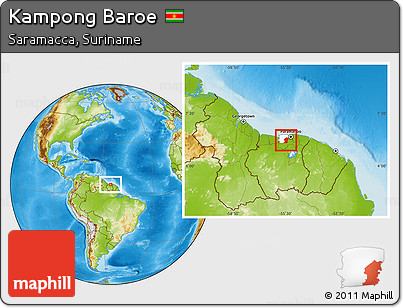 Physical Location Map of Kampong Baroe, highlighted parent region