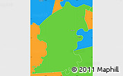 Political Simple Map of Kampong Baroe