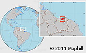 Gray Location Map of Saramacca