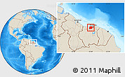 Shaded Relief Location Map of Saramacca