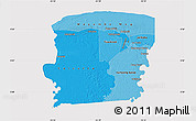 Political Shades Map of Saramacca, cropped outside