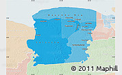 Political Shades Map of Saramacca, lighten