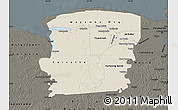 Shaded Relief Map of Saramacca, darken