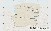 Shaded Relief Map of Saramacca, lighten