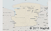 Shaded Relief Map of Saramacca, semi-desaturated