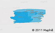 Political Shades Panoramic Map of Saramacca, cropped outside