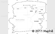 Blank Simple Map of Saramacca, cropped outside