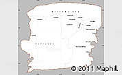 Gray Simple Map of Saramacca, cropped outside