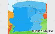 Political Shades Simple Map of Saramacca