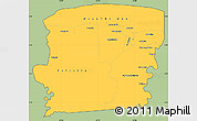 Savanna Style Simple Map of Saramacca, cropped outside