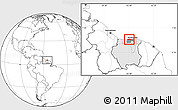 Blank Location Map of Wayambo Weg, highlighted country, highlighted parent region