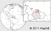 Blank Location Map of Wayambo Weg, highlighted country