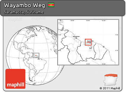 Blank Location Map of Wayambo Weg, highlighted parent region