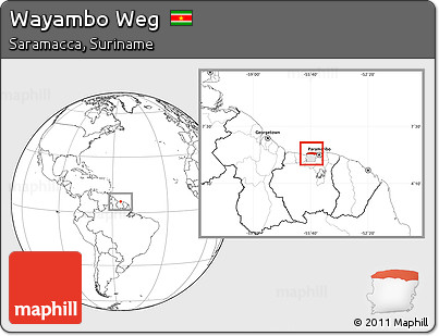 Blank Location Map of Wayambo Weg, highlighted parent region