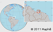 Gray Location Map of Wayambo Weg, highlighted parent region