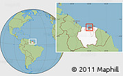 Savanna Style Location Map of Wayambo Weg, highlighted country, highlighted parent region