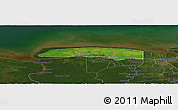Satellite Panoramic Map of Wayambo Weg, darken