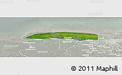 Satellite Panoramic Map of Wayambo Weg, lighten, semi-desaturated