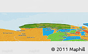 Satellite Panoramic Map of Wayambo Weg, political outside